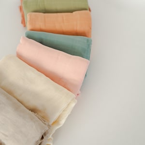 Muslin Swaddle Blanket/ Baby Swaddle Blanket , Bamboo Swaddle ,baby girl, baby boy, Cotton swaddle Newborn Swaddle/Swaddles, 47 x 47 image 5