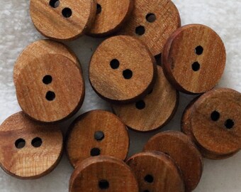 20x Flower 2-holes Flatback Wooden Clothing Sewing Buttons Replacement 23mm