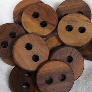 Large apple wood buttons, craft buttons, large accent buttons, coat buttons, buttons for knitting, made in Canada, handmade buttons