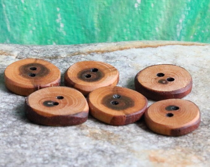Natural Live Edge Wooden Button From Japanese Plum , Custom Wood Button ...