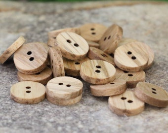 small Grey Walnut shirt buttons, wooden buttons, dress shirt buttons, womens dress shirt buttons, buttons for hats, buttons for clothing