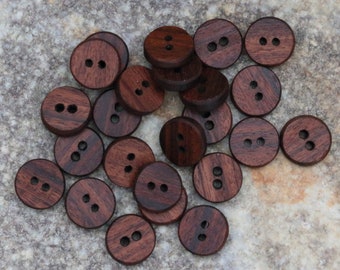 made from greek olive wood tree A set of 12 handmade wooden buttons 