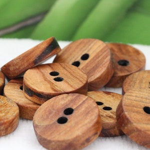 Large aged Cherry wood buttons, custom wood button, custom garment button, oversized button, handmade button, rustic craft buttons