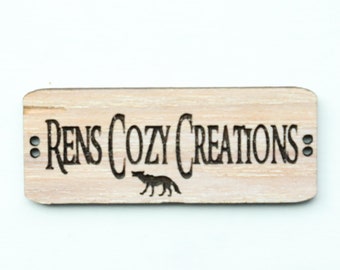 Wood labels, crochet labels, wood tags, custom project tags, sew in knitting labels, jewelry charms, wood garment tags