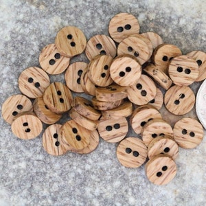 Tiny oak shirt buttons, 9mm classic wooden buttons, dress shirt buttons, womens dress shirt buttons, buttons for hats, buttons for clothing