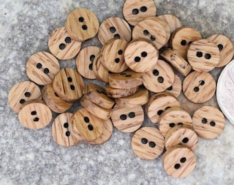 Tiny oak shirt buttons, 9mm classic wooden buttons, dress shirt buttons, womens dress shirt buttons, buttons for hats, buttons for clothing