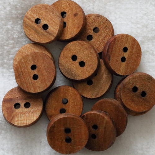Small Apple Wood Shirt Buttons Classic Wooden Buttons Dress Etsy
