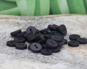 tiny 9mm wenge wood shirt buttons, classic wooden buttons, dress shirt buttons, buttons for hats, buttons for clothing 13mm buttons