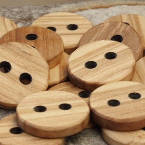 Botones grandes de madera de olivo, botones de madera personalizados, botones de ropa personalizados, botones de gran tamaño, botones de sombrero hechos a mano, wengué
