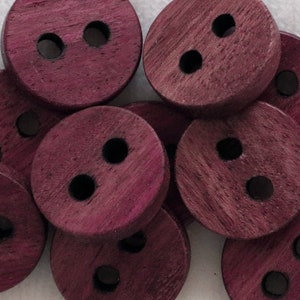 Large purple hardwood buttons, custom wood button, custom garment button, oversized button, handmade hat button, rustic crochet buttons