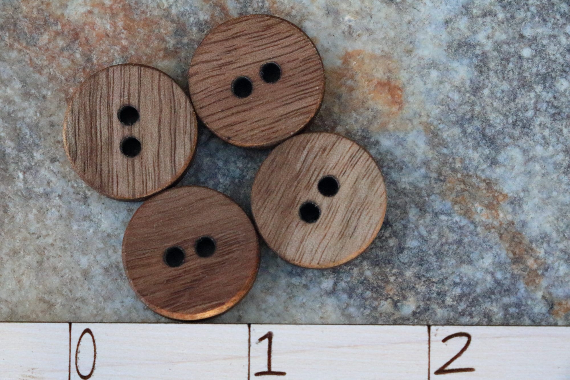 3/4 Inch Diameter Walnut Wooden Button, Stubby Button, Custom Wood ...