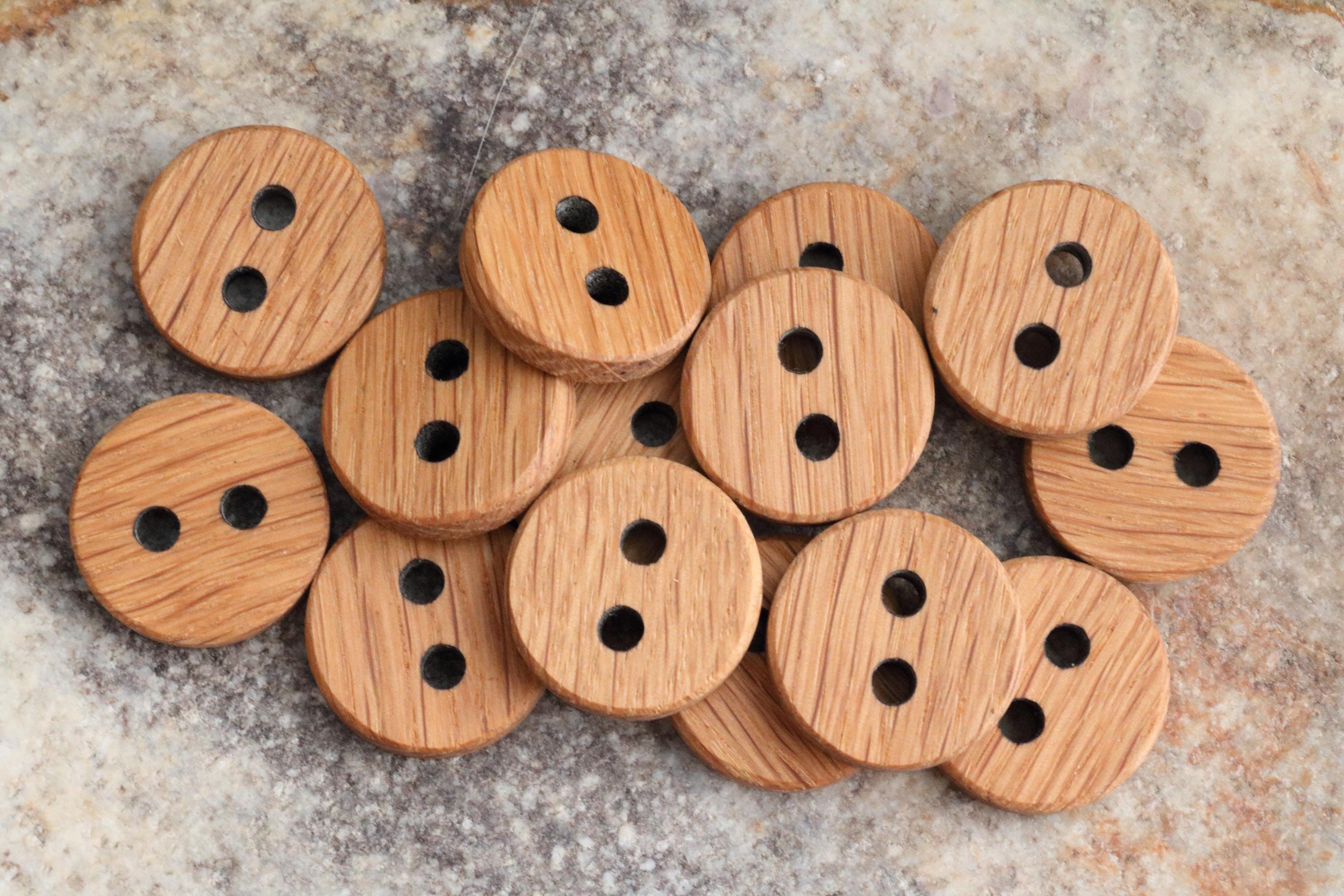 Large Table Top Hand Button Large Wooden Oak Button, Custom Wood Button, Custom Garment Button ...