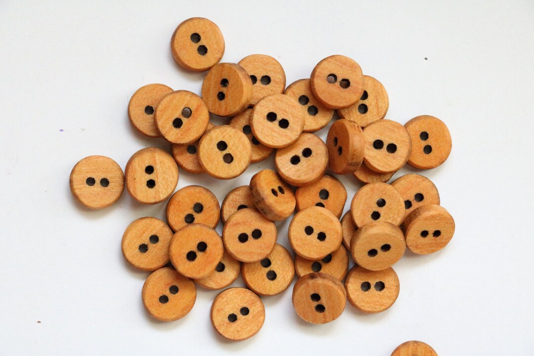 Tiny 9mm Peroba Rosa Shirt Buttons, Classic Exotic Hardwood Buttons ...