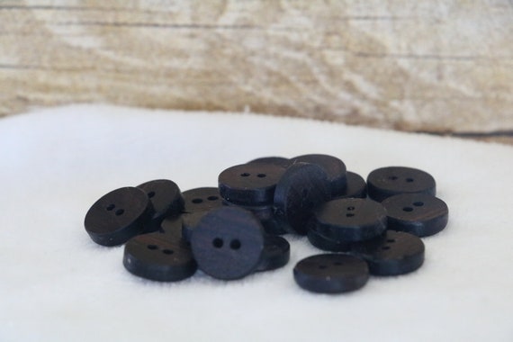 Small Rosewood Wood Shirt Buttons, Classic Wooden Buttons, Dress Shirt  Buttons, Buttons for Hats, Buttons for Clothing 13mm Buttons 