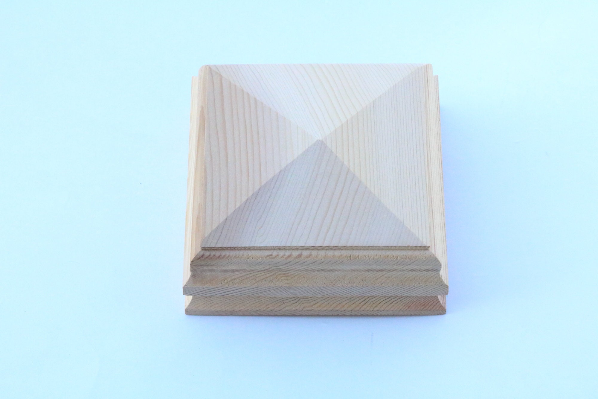 Profiled Edge Posts Extra Thick Solid Cedar Fence Post Caps With Profiled Edge, Newel Post ...