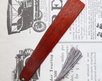 Natural hard red wooden bookmark, book place holder, booklover, bloodwood bookmark, nature lovers gift, bibliophile gift
