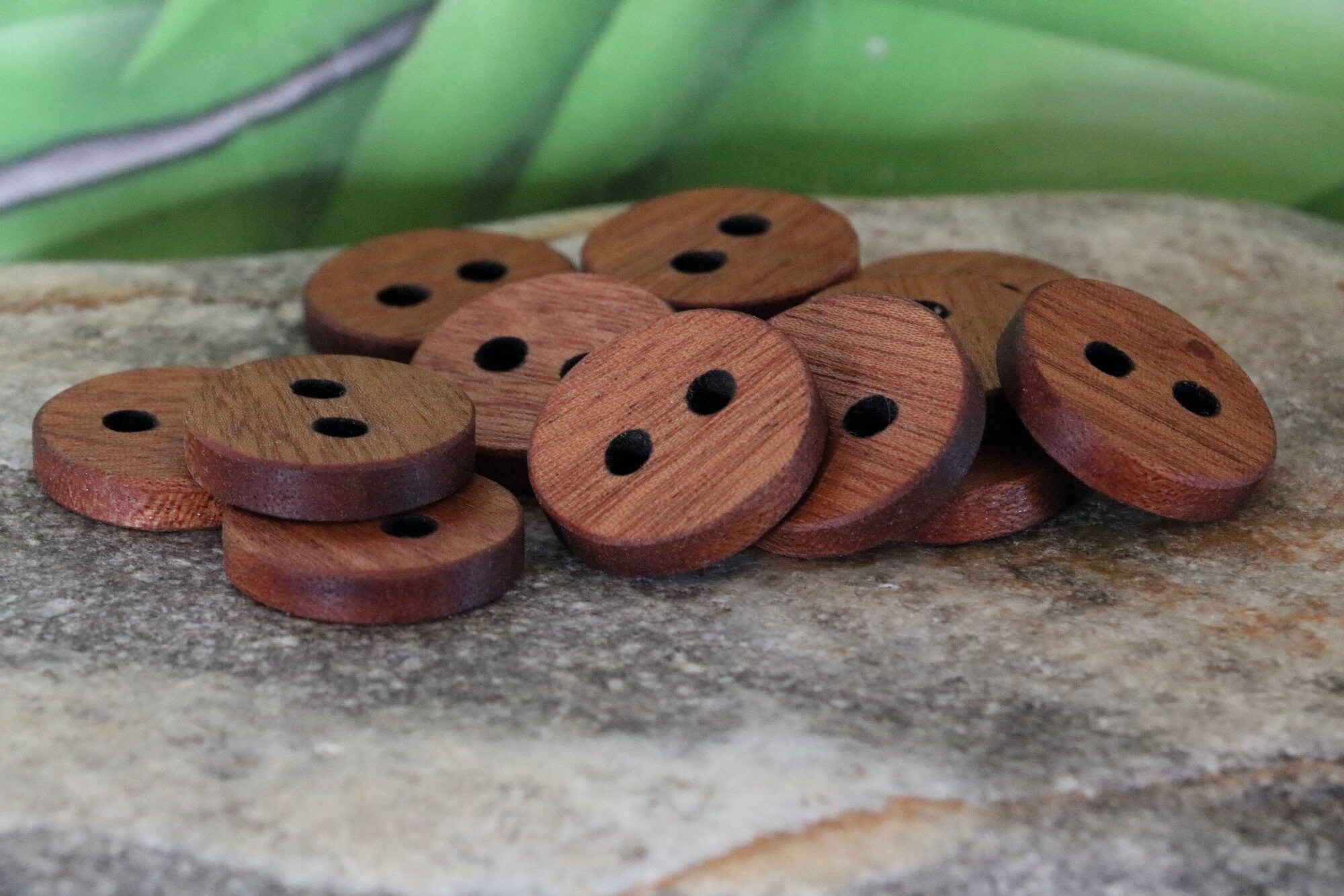 Large Mahogany Wood Button: Rustic Garment Craft Button - Etsy