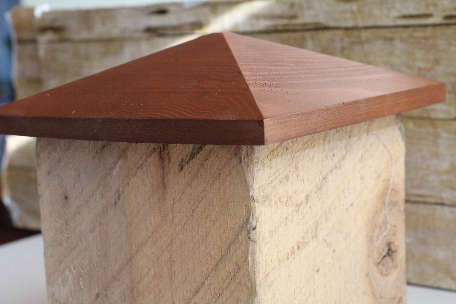 Cedar Fence Post Caps With Pointed Top for up to 6x6 Posts Etsy