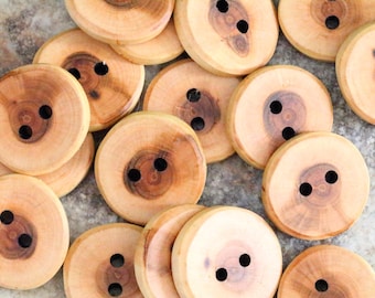 natural live edge wooden button from Cherrywood , custom wood button, custom garment button,  handmade button, rustic craft buttons,