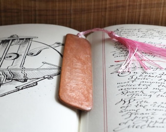 Natural hard red wooden bookmark, book place holder, nature lovers gift, bibliophile gift, Pau Ferro bookmark