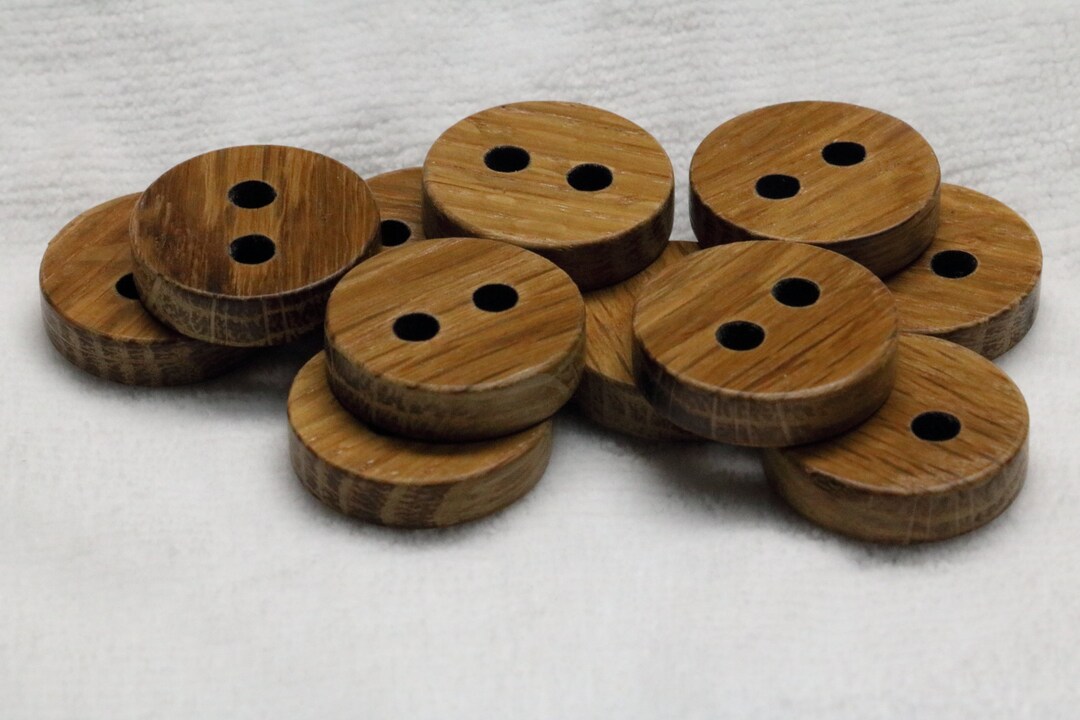 Scorched Oak Button, Custom Wood Button, Custom Garment Button ...