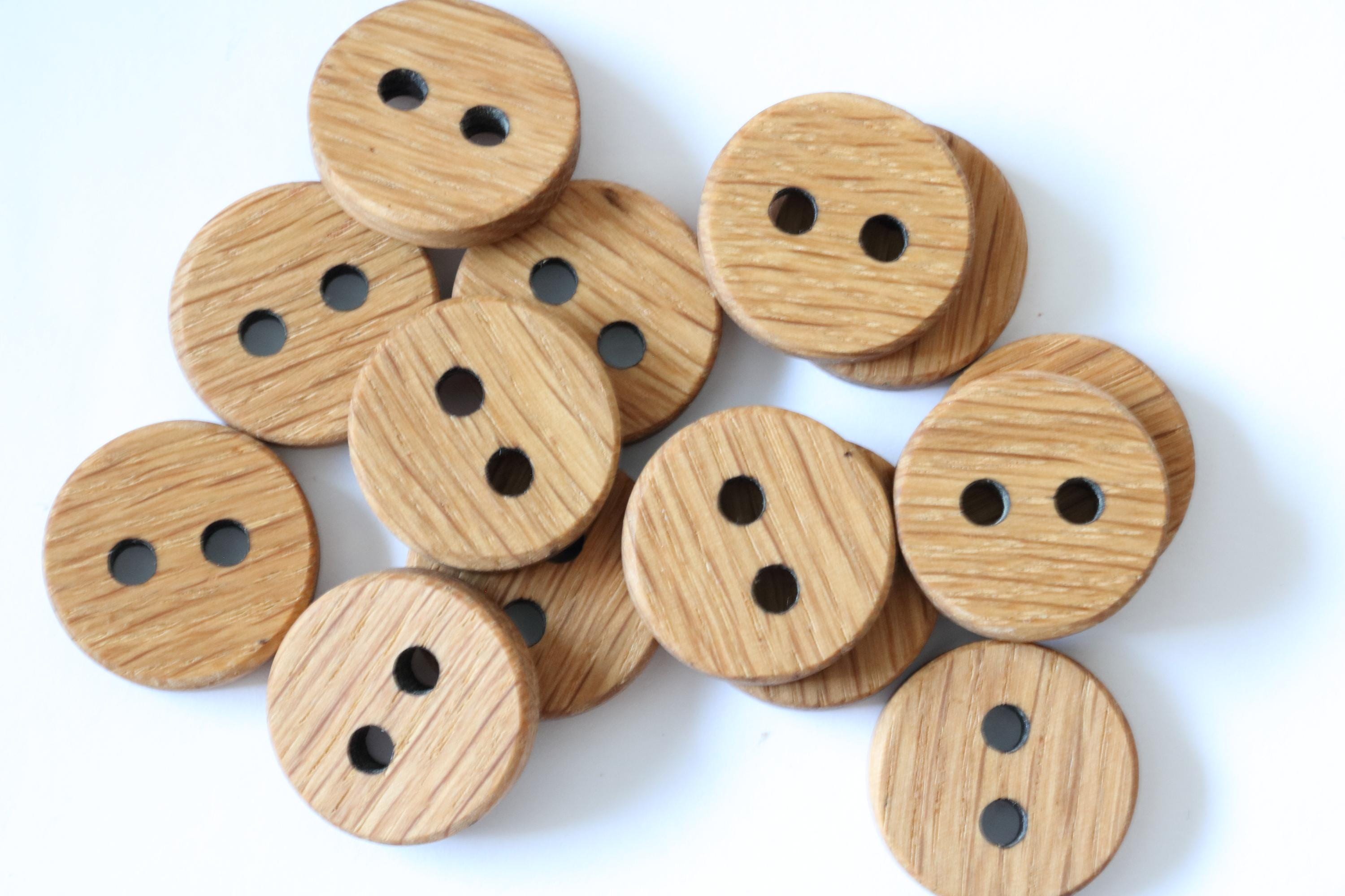 Large Table Top Hand Button Large Wooden Oak Button, Custom Wood Button, Custom Garment Button ...