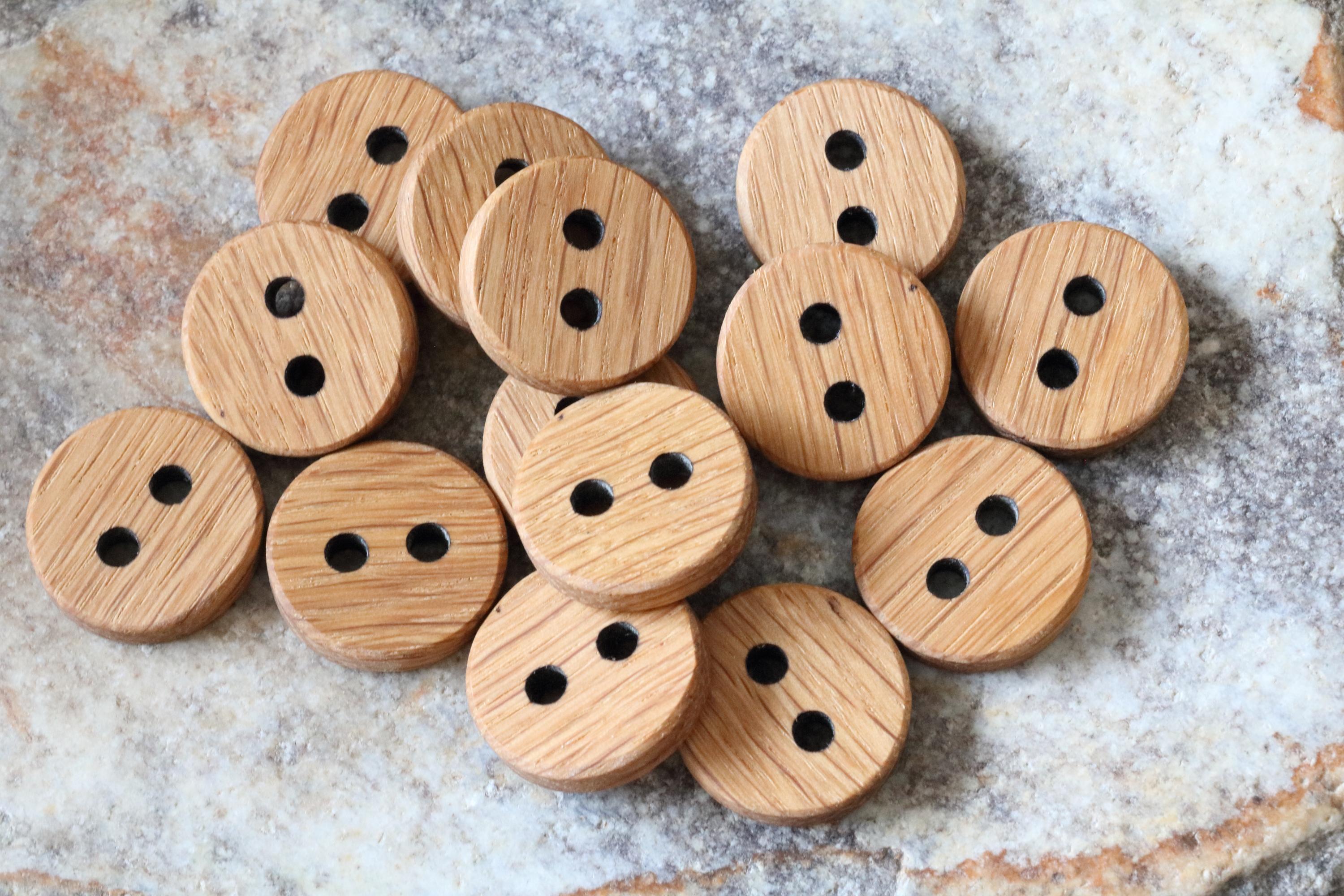 Large Wooden Oak Button, Custom Wood Button, Custom Garment Button ...