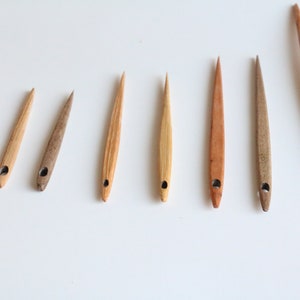 3 pack Nalbinding medieval needles,  made of your choice of hard wood.