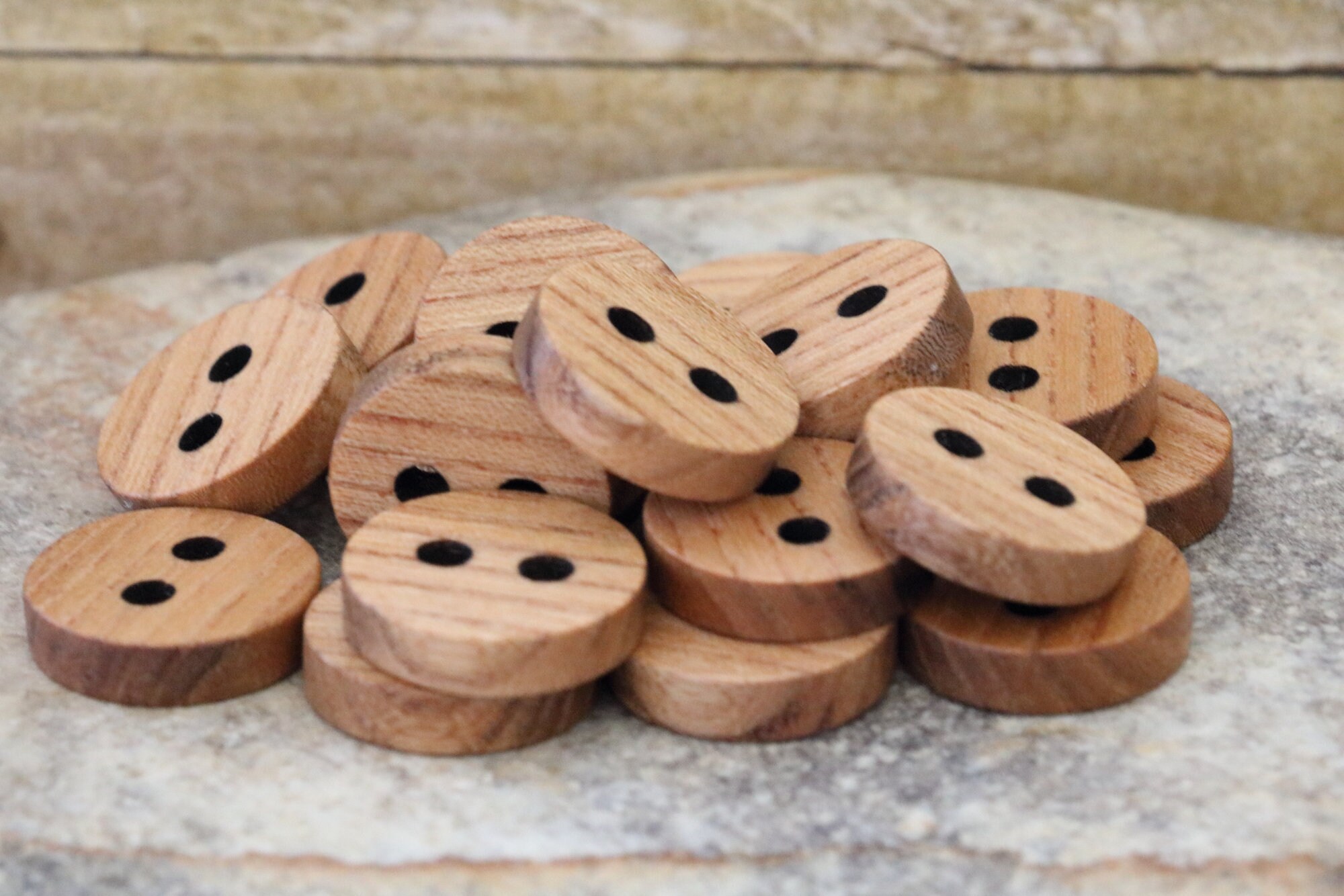 Large Table Top Hand Button Large 1 Inch Red Elm Buttons, Custom Wood Button, Custom Garment Button ...