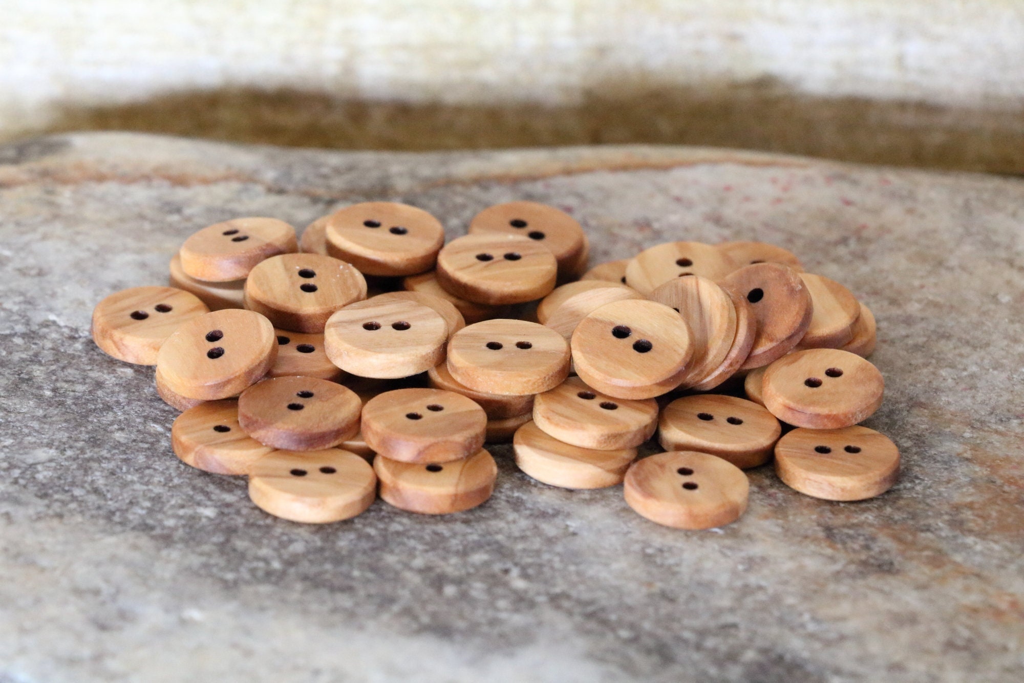 small Olive Wood shirt buttons, classic wooden buttons, dress shirt buttons, buttons for hats, buttons for clothing 13mm buttons