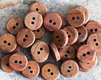 3/4 inch diameter Grand Cashew button, Stubby button, custom wood button, custom garment button, oversized button, rustic craft buttons
