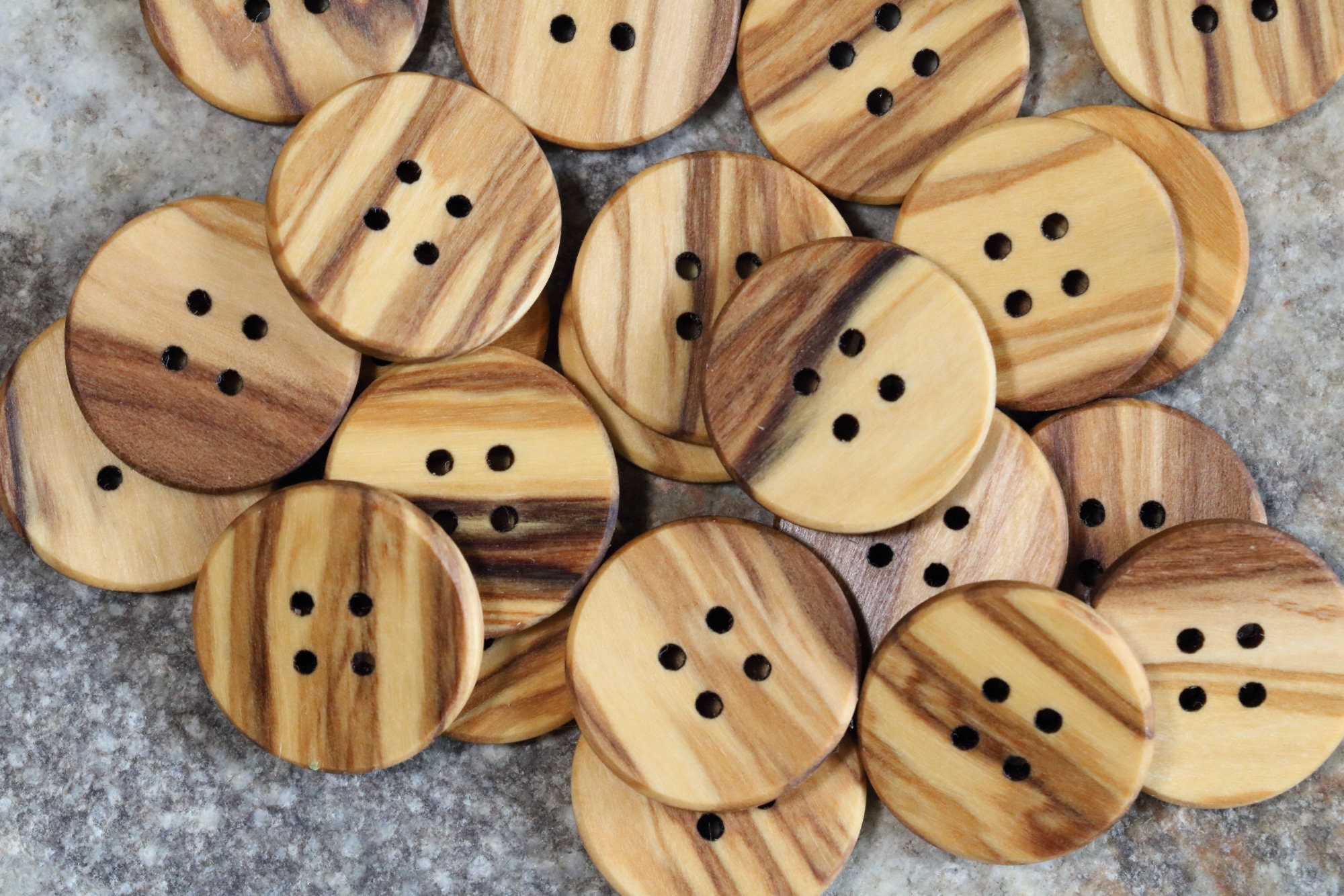 Olive Wood Buttons: 3/4 Inch, Rustic Garment Sewing - Etsy