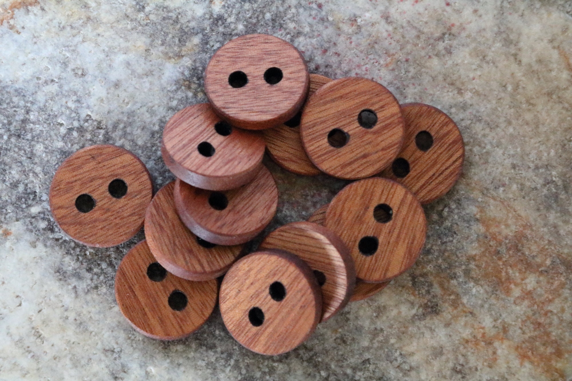 Large Mahogany Wood Button: Rustic Garment Craft Button - Etsy