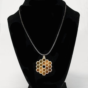 JAMES WEBB pendant, JWST pendant, telescope mirror pendant