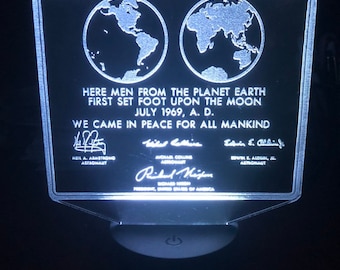 Apollo 11 plaque Night Light