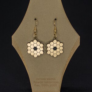 JAMES WEBB earrings, JWST earrings, telescope mirror earrings