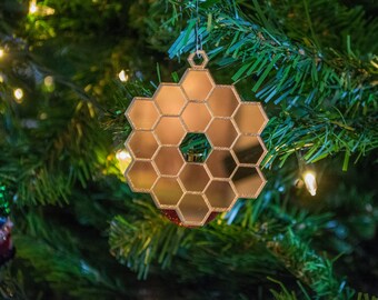 James Webb Space Telescope Christmas tree ornament, JWST ornament mirrored acrylic