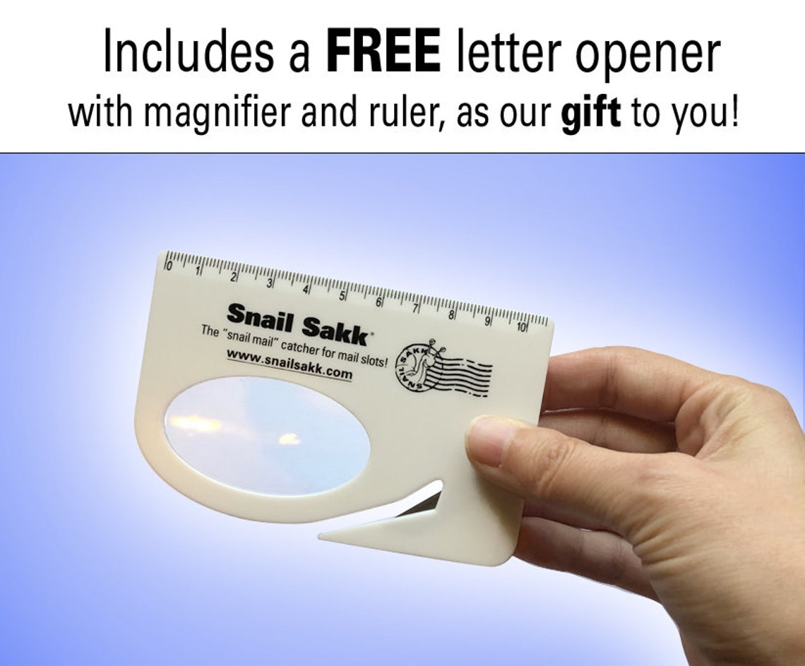 SNAIL SAKK Mail Catcher for Mail Slots. No Tools/screws Needed Space