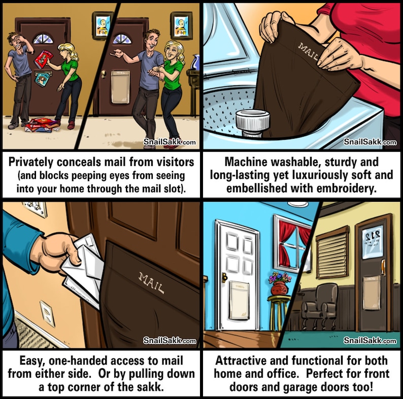 SNAIL SAKK Mail Catcher for Mail Slots. No Tools/screws Needed Space