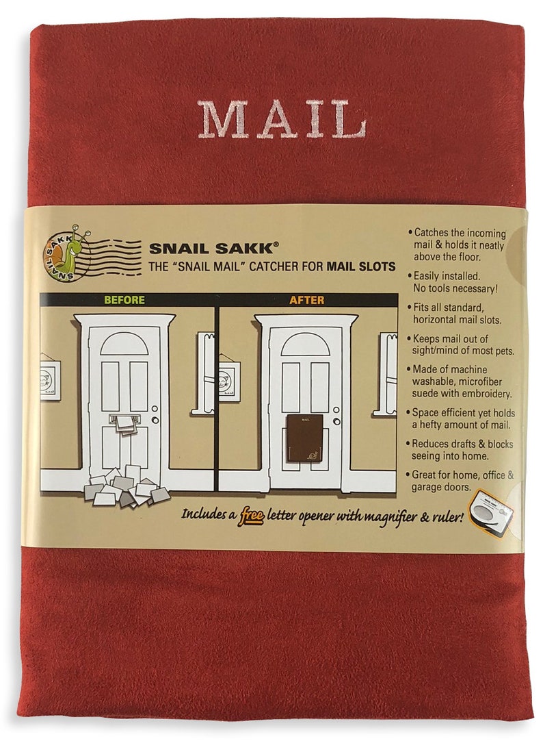 SNAIL SAKK Mail Catcher for Mail Slots. No Tools/screws Needed Space