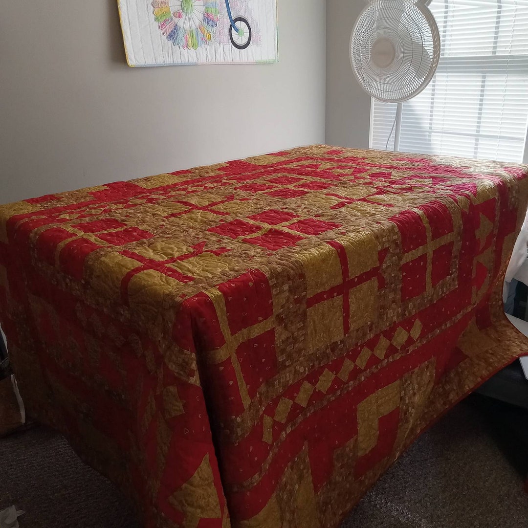 Christmas Quilt, Queen Size Etsy