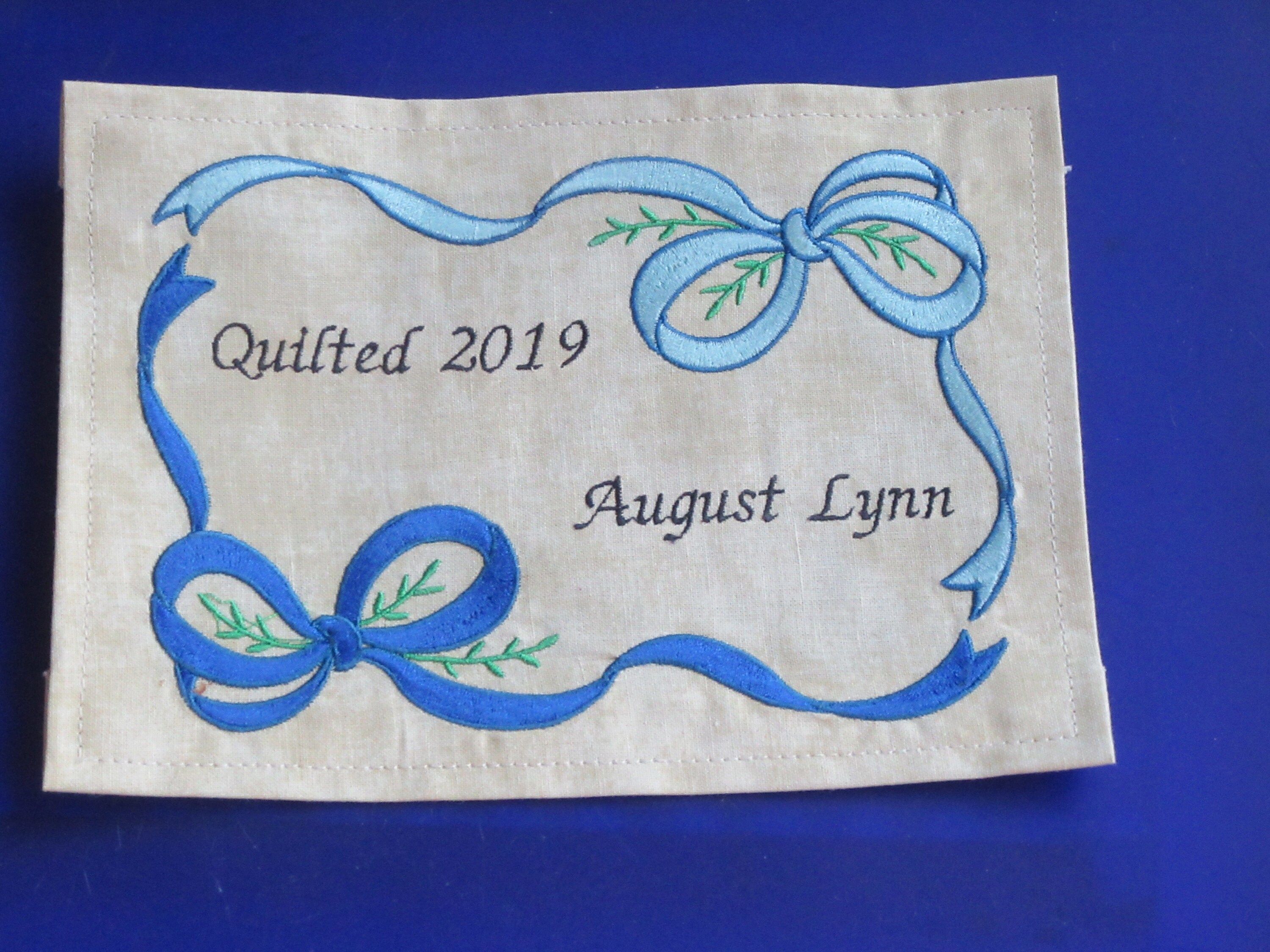 Custom Personalized Embroidered Quilt Label Etsy