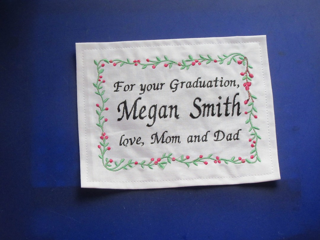 Custom Personalized Embroidered Quilt Label Etsy