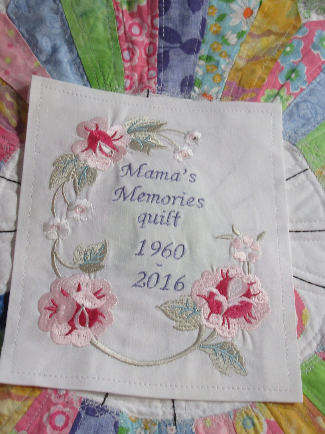 Custom Personalized Embroidered Quilt Label Etsy