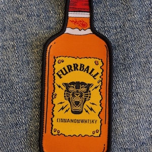 Furrball Whisky gewebter Aufnäher