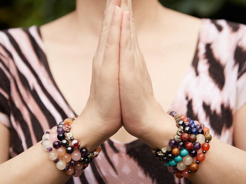 Healing bracelet anxiety Stress relief bracelet Good energy bracelets Chacra reiki healing heart bracelet Energy infused bracelets