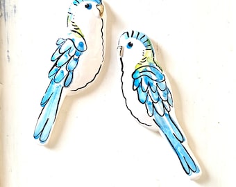 Budgie Wall pottery wall art