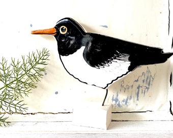 Oystercatcher pottery ornament