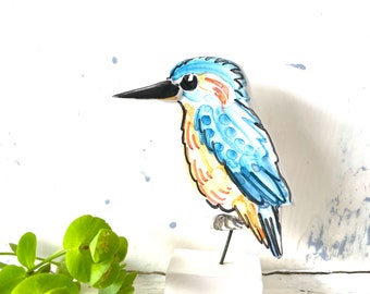 Kingfisher pottery ornament