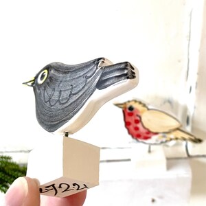 Blackbird pottery ornament image 6